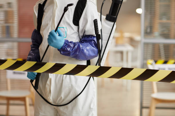 Professional Biohazard Cleanup technician working in Center, TX